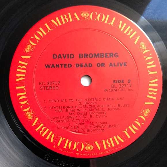 David Bromberg Wanted Dead Or Alive Vinyl Lp '74 - Picture 6 of 9